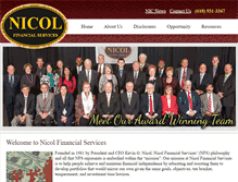 Tablet Screenshot of nicolfinancial.com